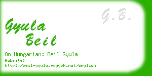 gyula beil business card